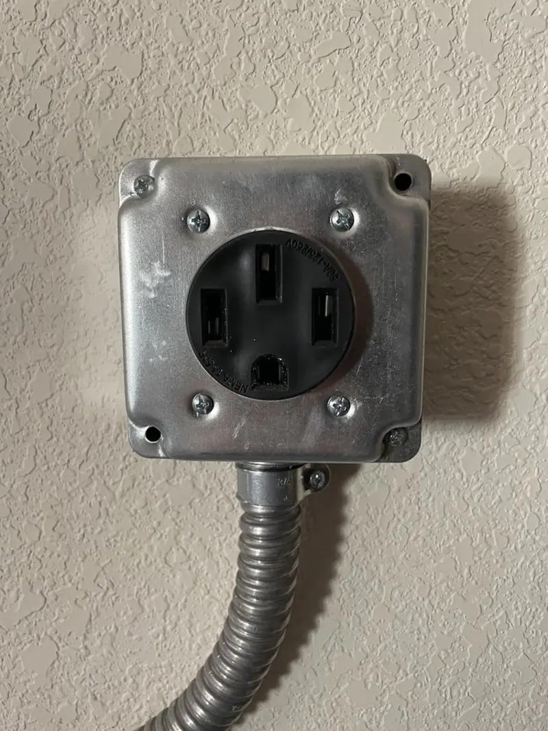 NEMA 14-50 outlet installed for Smart Home Electrical in Kirtland AFB