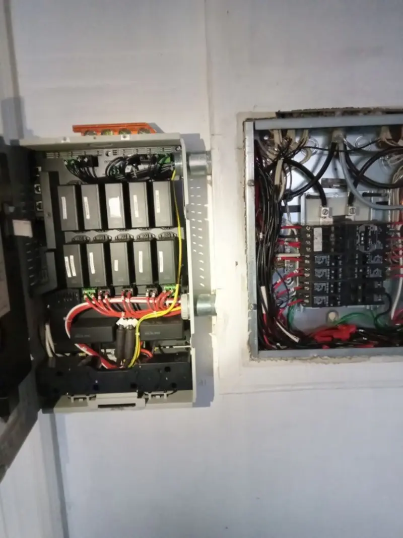 Electrical panel upgrade completed for Security Camera Wiring in Kirtland AFB
